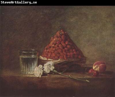 Jean Baptiste Simeon Chardin Still Life with Basket of Strawberries (mk08)